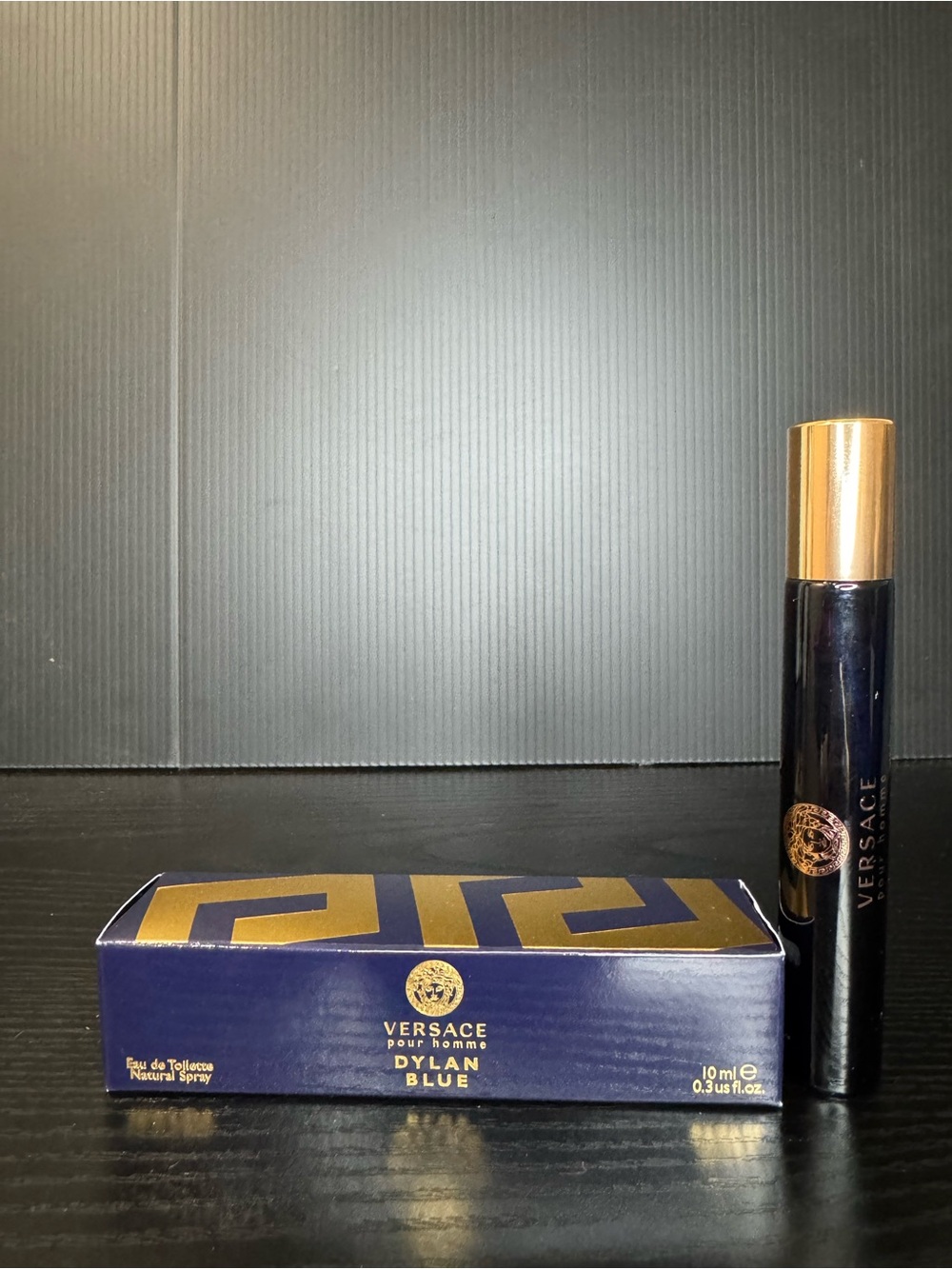 Versace Dylan Blue Travel Spray - Blue & Gold